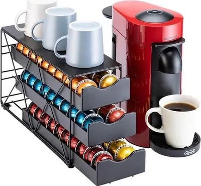 Immagine prodotto di Portacapsule Nespresso Vertuo Pod - cassetto a 3 livelli - 60 capsule