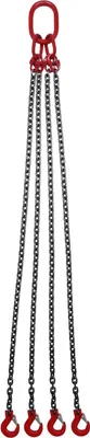 Immagine prodotto di Catena di sollevamento - 4 fili G80 - Acciaio legato - Capacità di carico 5 t (5000 kg) - Resistente al calore e all'usura - Per carichi pesanti