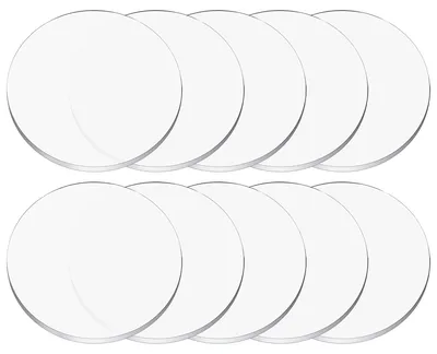 10 Acrylscheiben, 50 mm, transparent, 5 mm, rund
