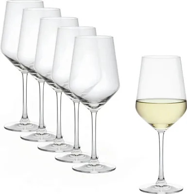 Image de 1.06 Lot de 6 verres à vin blanc CARA - 6x 400ml - Verre à vin rouge et blanc (400ml)