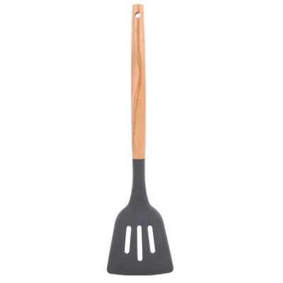 Produktbild von Schlitzwender Hochtemperaturbeständiger, antihaftbeschichteter Hohlspatel aus Silikon Steak-Bratenspatel Küchenhelfer