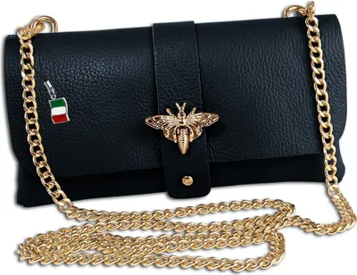 Image de Florence Sac en cuir Sac à bandoulière Pochette bleu foncé OTM803B