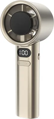 Produktbild von M11 Handventilator,USB-Turbine,Hochgeschwindigkeitsventilator,120-Gang,stufenlose Geschwindigkeitsanpassung,Gold,geeignet für Camping,Reisen,Heimbüro