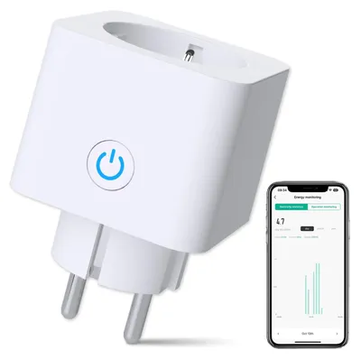 Productafbeelding van Slimme stekker smart plug - Met energiemeter - 16 A - 3680 W - Wit