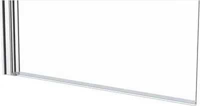 A shower screen or bath enclosure is shown against a white background.