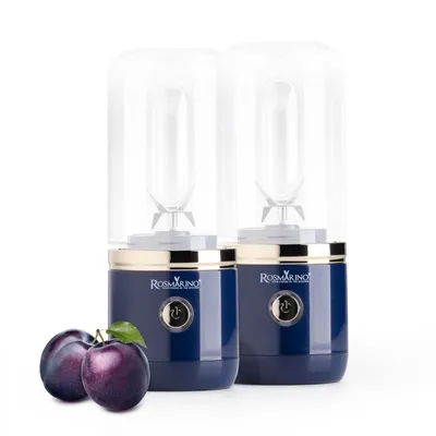 Obrázok produktu pre Sada 2 prenosných mixérov Rosmarino NutriMax 2 GO - modrá