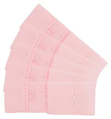 5 Paar BH-Verschluss zum annähen 20 mm 1 Reihen Dessous BH Zubehör Unterwäsche rosa