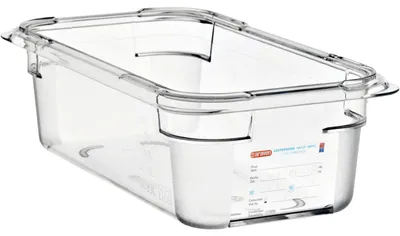 Zdjęcie produktu dla Pojemnik ARAVEN GN 1/3, poliwęglan, głębokość: 100 mm, pojemność: 3,7 l