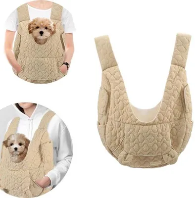 Produktbild von Hunde-Rückenträger - Tragehalsband für Hunde - Mit Ventilation - Hunde-Rückentasche - Verstellbare Hunde-Rückenbekleidung - Für kleine Hunde und Katzen - Rücken- und Bauchträgeroption - Leicht und bequem - Khaki