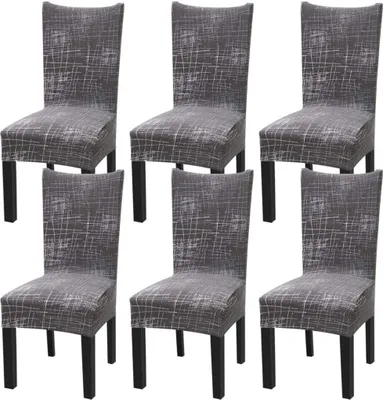 Produktbild von Universal Stretch Stuhlhussen 6er Set Stuhlbezug für Stuhl Esszimmer Nordischen Stil