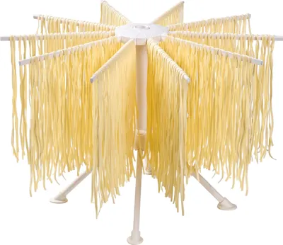 Produktbild von Penelife Nudeltrockner mit 10 ausziehbaren Armen – Faltbarer Nudelständer zum Trocknen von Pasta – Pastatrockner aus Kunstsstoff – Pastaständer zum aufhängen von 2kg Nudeln, weiß