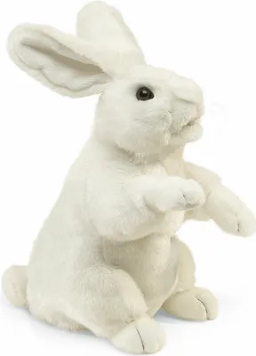 Produktbild von Folkmanis Handpuppe Hase stehend 42 cm weiß
