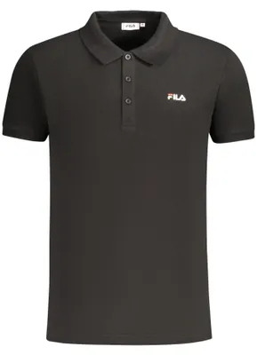Immagine prodotto di Elegante polo da uomo Sunchon nera con ricamo e 3 bottoni