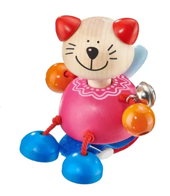 Image de Selecta Babywelt Bois Kitti avec velcro Chat Jouet poussette 61065