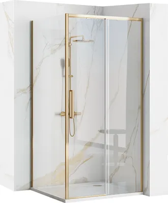 Produktbild von Rea Eckduschkabine Rapid Slide 110X90 Gold