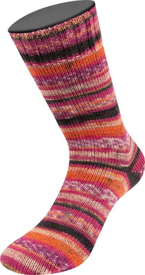 Produktbild von Lana Grossa - Meilenweit 150g Piccata 9687 fuchsia lila ecru orange camel mokka gelb rost