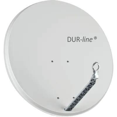 Produktbild von DUR-line Select 85/90 Sat Schüssel hellgrau – 90 cm Aluminium Satellitenschüssel, 39,7 dB Gewinn, Windlast 90 kg bei 150 km/h, multifeedfähig