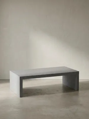 Produktbild von Couchtisch 110x55x35 cm Grau Sofatisch in Beton-Optik Zeitlos, Design Wohnzimmertisch Rechteckig, Loungetisch Schlicht, Kaffeetisch Groß