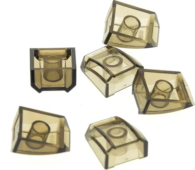 Produktbild von 6x Lego Cockpit 2x2 transparent braun schräg Stein 4217722 28659 47904 30602
