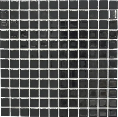 Produktbild von Keramikmosaik CG 144 schwarz 30x30 cm