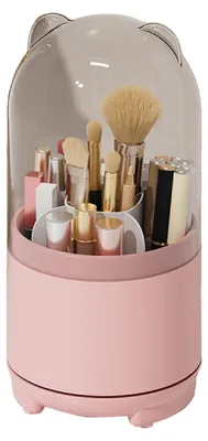 Produktbild von Drehbarer Make-up-Pinselhalter mit transparentem Deckel