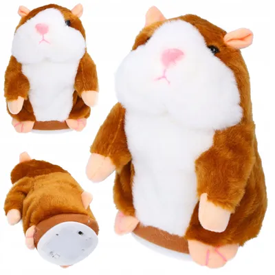 Produktbild von Sprechender Hamster Plüschtier 16 cm Lernspielzeug für Kinder interaktiv