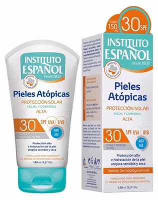 Productafbeelding van SPANISH INSTITUTE - Crème voor atopische huid met hoge zonnebescherming, SPF30, 150 ml