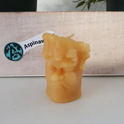Obrázek produktu pro Včelí vosková svíčka s mrzutým obličejem 5 cm