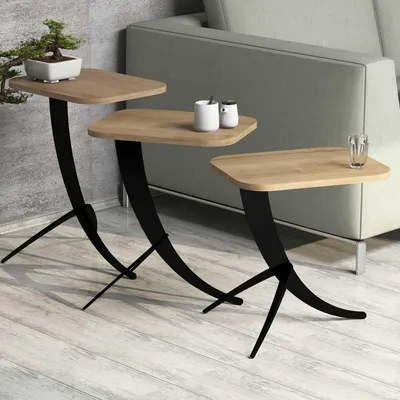 Immagine prodotto di Cetara - Tavolino da Salotto, 35x60x45h cm Marrone Rovere, Forma Rettangolare