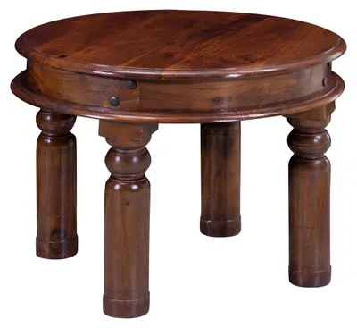 Produktbild von MASSIVMOEBEL24.DE Couchtisch rund Akazie 60x60x45 nougat lackiert OXFORD #329