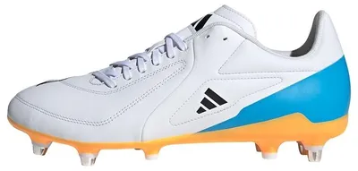 Immagine prodotto di Scarpe da rugby Adidas RS15 Elite SG, colore bianco, blu e arancione, taglia 41 1/3