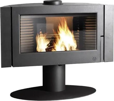 Image de Poêle à bois en fonte panoramique - Antaya - 12kW - 7 étoiles