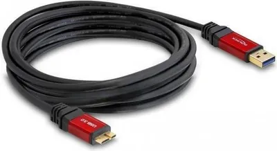 Imagen del producto de Delock Premium - Cable USB - USB Tipo A (macho) a Micro-USB Tipo B (macho) - USB 3.0 - 5 metros -