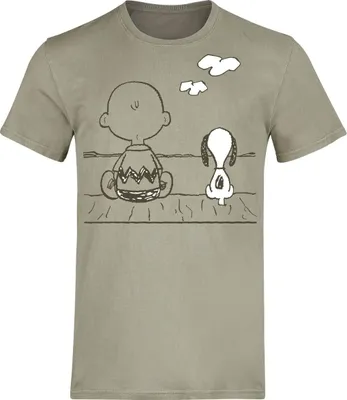 Produktbild von Peanuts T-Shirt Herren Charlie Brown und Snoopy grün L