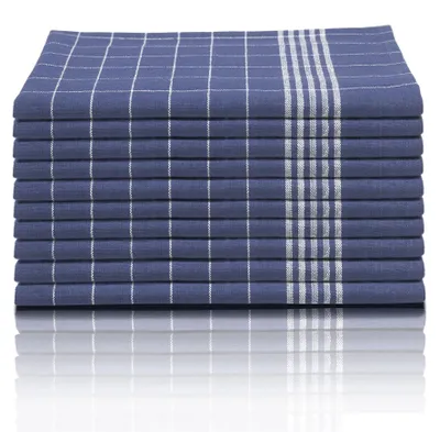 Productafbeelding van 48BI2 10-delige set theedoeken, keukendoeken, 50 x 70 cm, 100% katoen, blauw