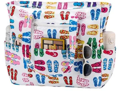 Zdjęcie produktu dla Pojemna torba plażowa Unyqoos® – wodoodporna i odporna na piasek, 10 przegródek, wymiary 44 x 14 x 38 cm, idealna dla kobiet i rodzin, torba podróżna i do jogi
