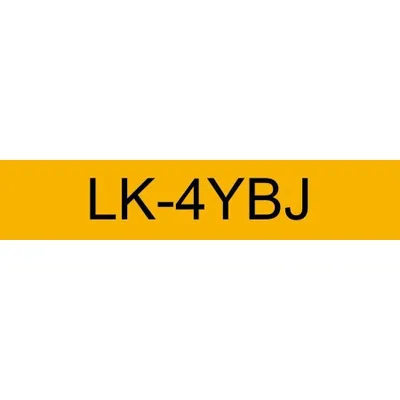 Produktbild von Epson LabelWorks LK-4YBJ - Schwarz auf Mattgelb - Rolle (1,2 cm x 8 m) 1 Kassette(n) Hängebox - Bandkassette - für LabelWorks LW-C410, LW-C610