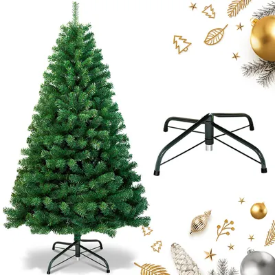 Image de Jayseuw 210cm Arbre de Noël artificiel, Sapin avec support métallique, Arbre de Noël 900 pointes aiguilles PVC, Arbre artificiel Noël système de pliage vert