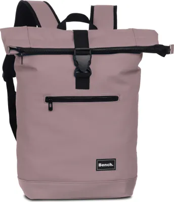 A roll-top backpack is shown against a white background.