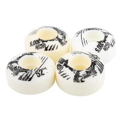 Productafbeelding van 52mm x 30 mm, 4 stuks/set, klassieke, duurzame longboard- en skateboardwielen voor buiten (wit)