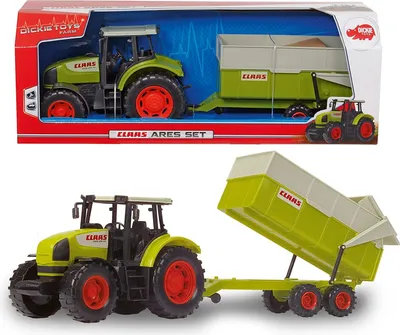 Productafbeelding van Tractor with CLAAS trailer - DICKIE TOYS - 57cm - free wheels