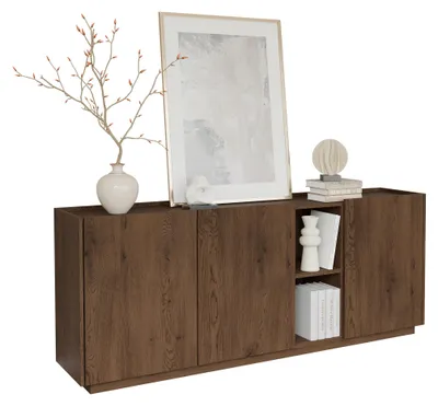 Produktbild von MIRJAN24 Sideboard Mirtu K200, Stilvoll Wohnzimmer, Sideboard mit drei Drehtüren (Farbe: Baltic Storm)