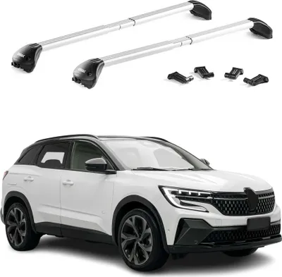 Image de Barres de toit transversales pour Renault Austral 2023-2025 Alu Gris 2x ABE