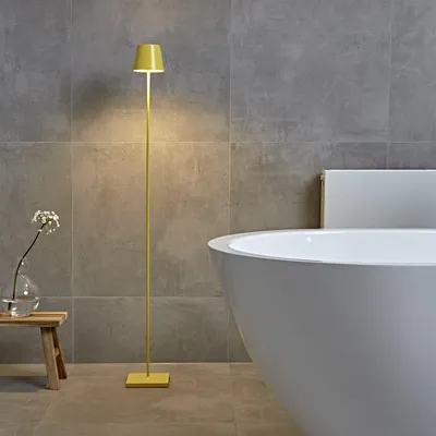 Produktbild von SIGOR Akku-Stehleuchte Nuindie 1200mm sonnengelb rund 2,2W FlexMood 2200K/2700K IP54 Ra85 dimmbar