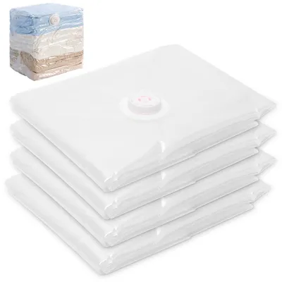 4 XXL-Vakuumbeutel 80x100x38 cm, platzsparend, wiederverwendbar