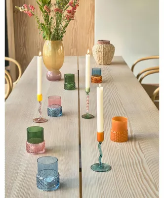Obrázek produktu pro Villa Collection Svíčka Glow 7,7 x 10 cm zelená/růžová, 34483