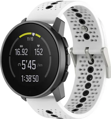 Produktbild von Strap-it Suunto 9 Peak Silikonarmband (Weiß/Schwarz)