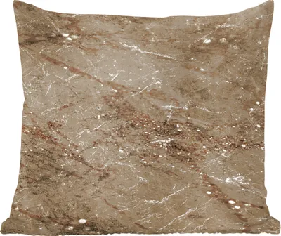 Produktbild von MuchoWow® Zierkissen Sofakissen Wohnzimmer Dekokissen 50x50 cm Marmor - Braun - Glitter - Komfort - Sofakissen
