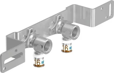 Productafbeelding van Uponor montage-element S-Press PLUS, koper, verzinkt, 16 mm x 1/2 inch (binnendraad), 80 mm