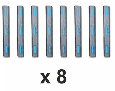 Produktbild von Marina Black 12 Set mit 8 Stück - Stegfender, Bootsfender zum Schutz von Motorbooten, Booten, Jetskis, Yachten 98x12x6cm  SUPERHIT DER SAISON 2024